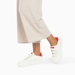 Vanessa Wu Sneakers>Baskets Mini Eclair Solange Blanc Et Rouge A Scratchs