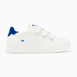 Vanessa Wu Sneakers>Baskets Mini Eclair Solange Blanc Et Bleu A Scratchs