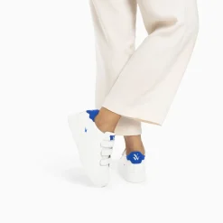 Vanessa Wu Sneakers>Baskets Mini Eclair Solange Blanc Et Bleu A Scratchs