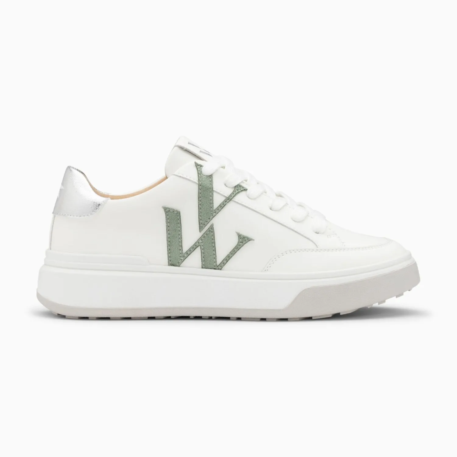 Vanessa Wu Sneakers>Baskets Monogramme Candice Blanc Et Vert
