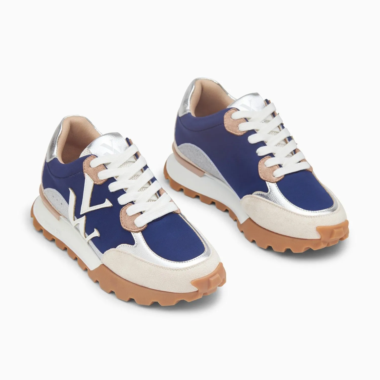 Vanessa Wu Sneakers>Baskets Monogramme Caterina Bleu A Semelle Running