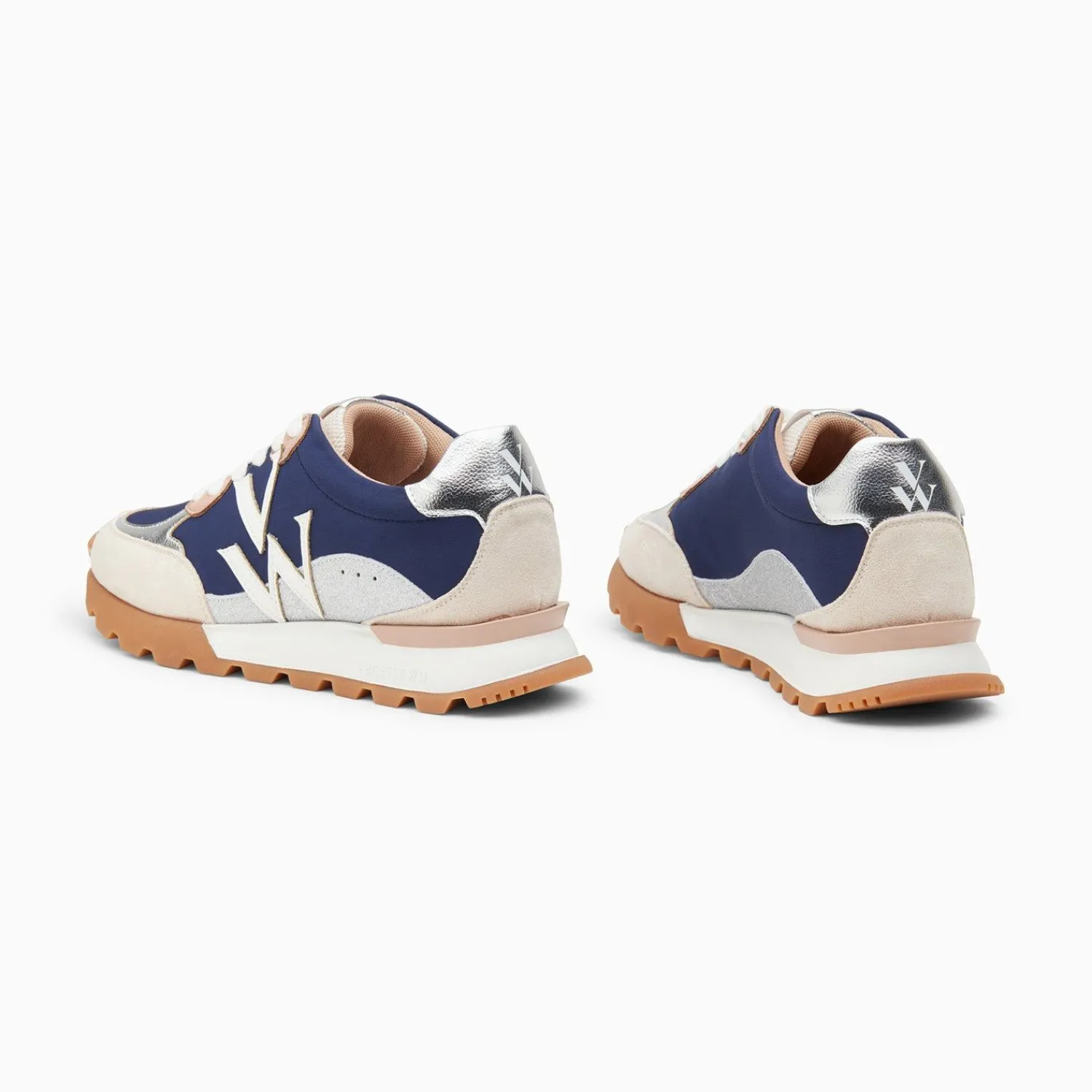 Vanessa Wu Sneakers>Baskets Monogramme Caterina Bleu A Semelle Running