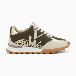 Vanessa Wu Sneakers>Baskets Monogramme Caterina Kaki A Semelle Running