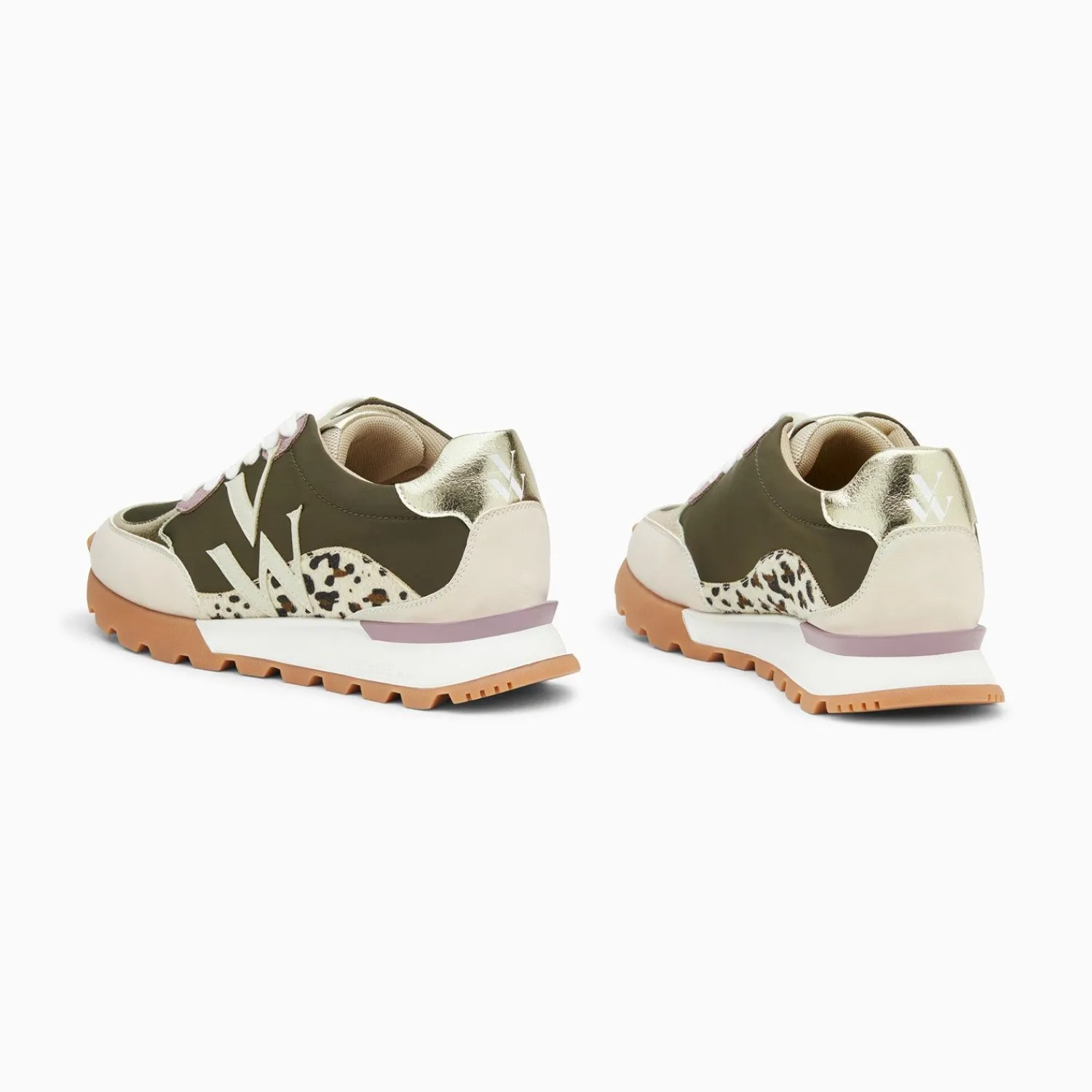Vanessa Wu Sneakers>Baskets Monogramme Caterina Kaki A Semelle Running