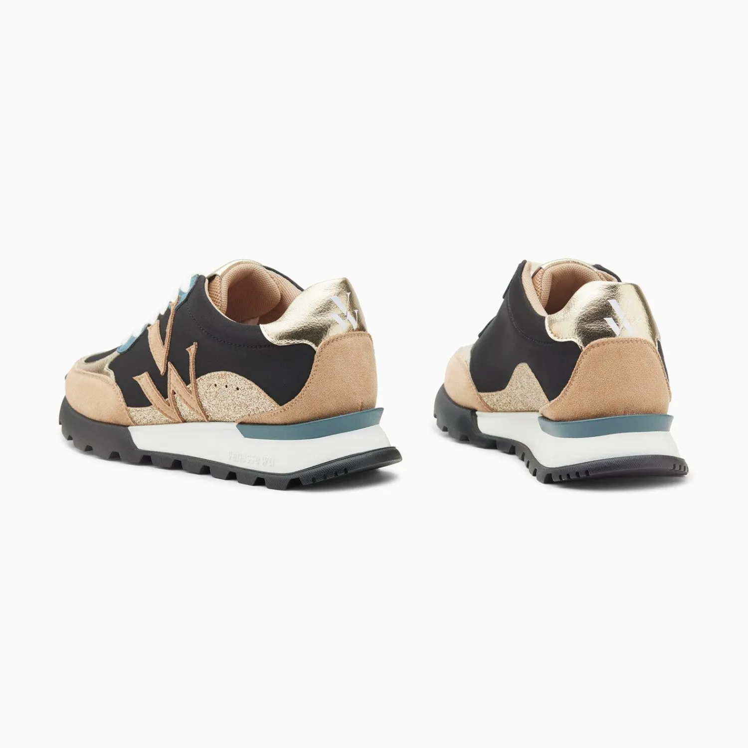 Vanessa Wu Sneakers>Baskets Monogramme Caterina Noir A Semelle Running