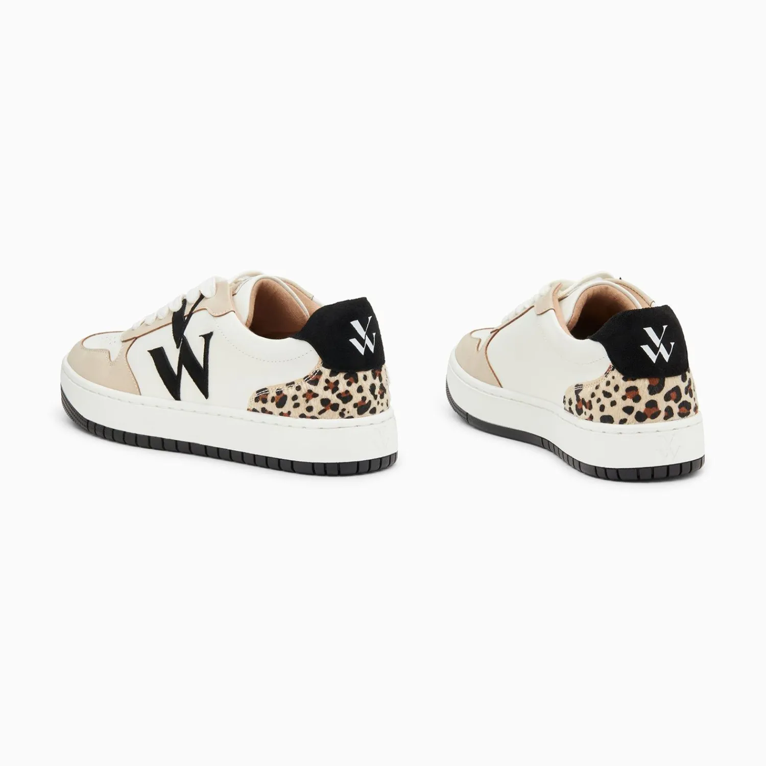 Vanessa Wu Sneakers>Baskets Monogramme Esmee Blanc Et Noir