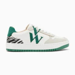 Vanessa Wu Sneakers>Baskets Monogramme Esmee Blanc Et Vert