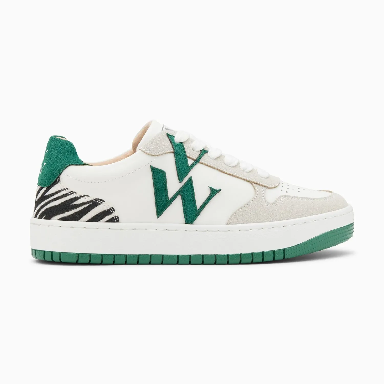 Vanessa Wu Sneakers>Baskets Monogramme Esmee Blanc Et Vert