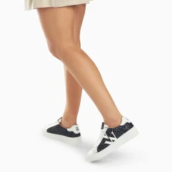 Vanessa Wu Sneakers>Baskets Monogramme Estelle A Paillettes Bleues