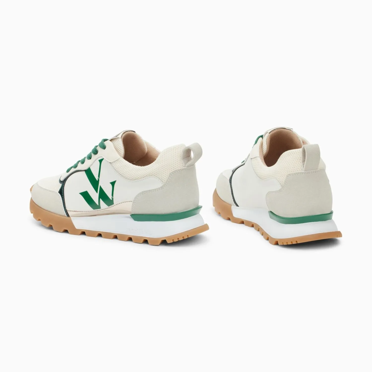 Vanessa Wu Sneakers>Baskets Monogramme Ombeline Vertes A Semelle Running