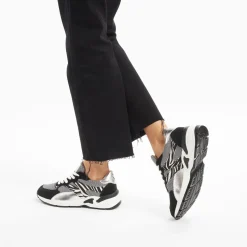 Vanessa Wu Sneakers>Baskets Montorgueil Noir Et Zebre A Lacets