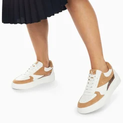 Vanessa Wu Sneakers>Baskets Nassita Beige Et Rose Gold A Lacets