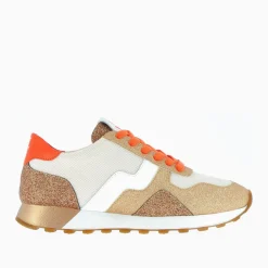 Vanessa Wu Sneakers>Baskets Natalia Bronze Et Cuivre A Semelle Running