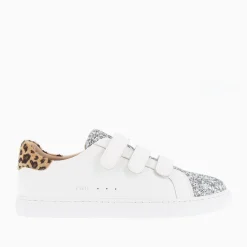 Vanessa Wu Sneakers>Baskets Nour Blanc Et Argent A Scratchs