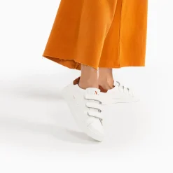 Vanessa Wu Sneakers>Baskets Nour Blanc Et Marron A Scratchs