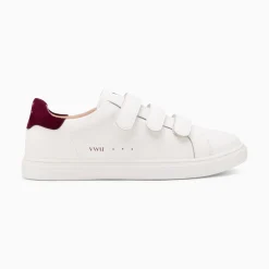 Vanessa Wu Sneakers>Baskets Nour Blanc Et Prune A Scratchs