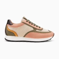 Vanessa Wu Sneakers>Baskets Selah Rose Et Kaki A Semelle Running