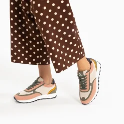 Vanessa Wu Sneakers>Baskets Selah Rose Et Kaki A Semelle Running