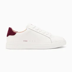 Vanessa Wu Sneakers>Baskets Steph Blanc Et Prune A Lacets