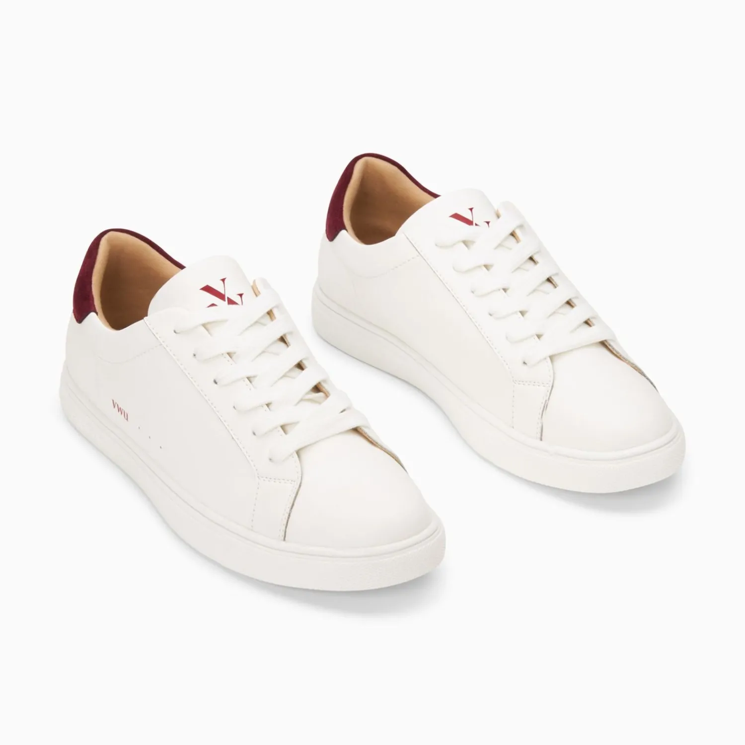 Vanessa Wu Sneakers>Baskets Steph Blanc Et Prune A Lacets