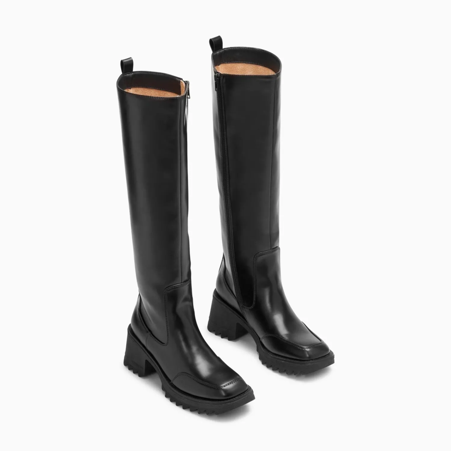 Vanessa Wu Bottes, Cuissardes>Bottes De Pluie Solaine Noires A Talon Crante
