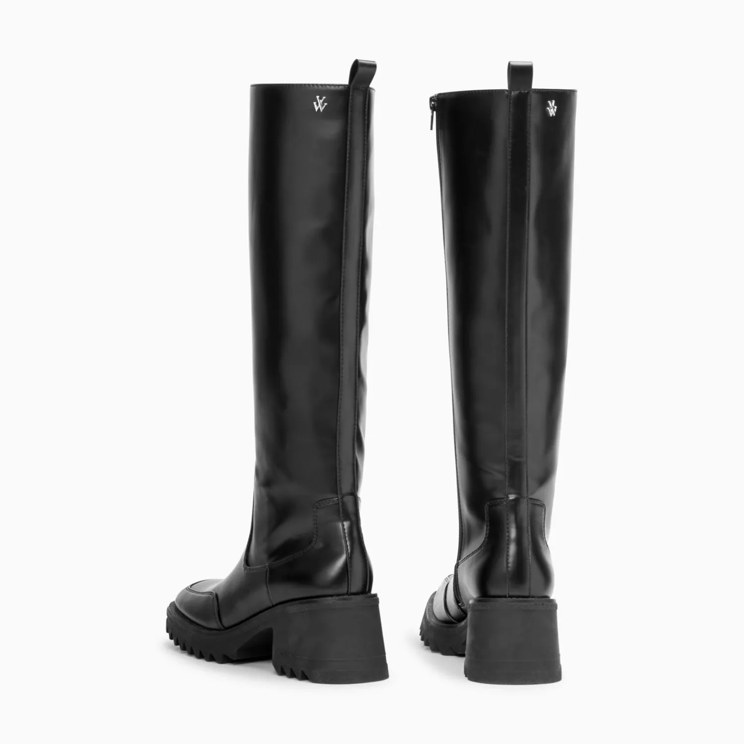 Vanessa Wu Bottes, Cuissardes>Bottes De Pluie Solaine Noires A Talon Crante