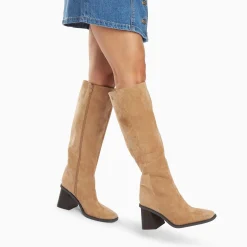 Vanessa Wu Bottes, Cuissardes>Bottes Rita Beiges A Talon Trapeze