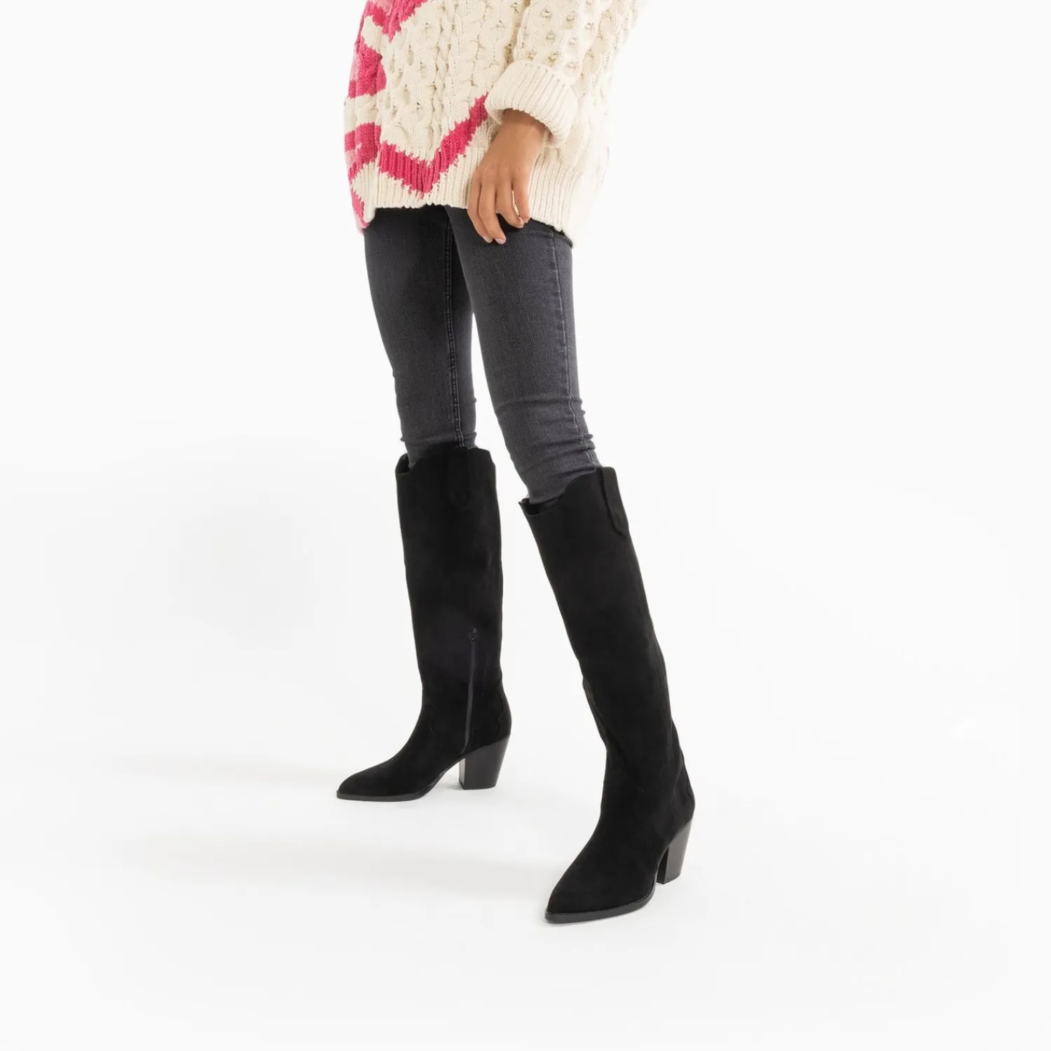 Vanessa Wu Bottes, Cuissardes>Bottes Santiags Sharon Noires A Talon