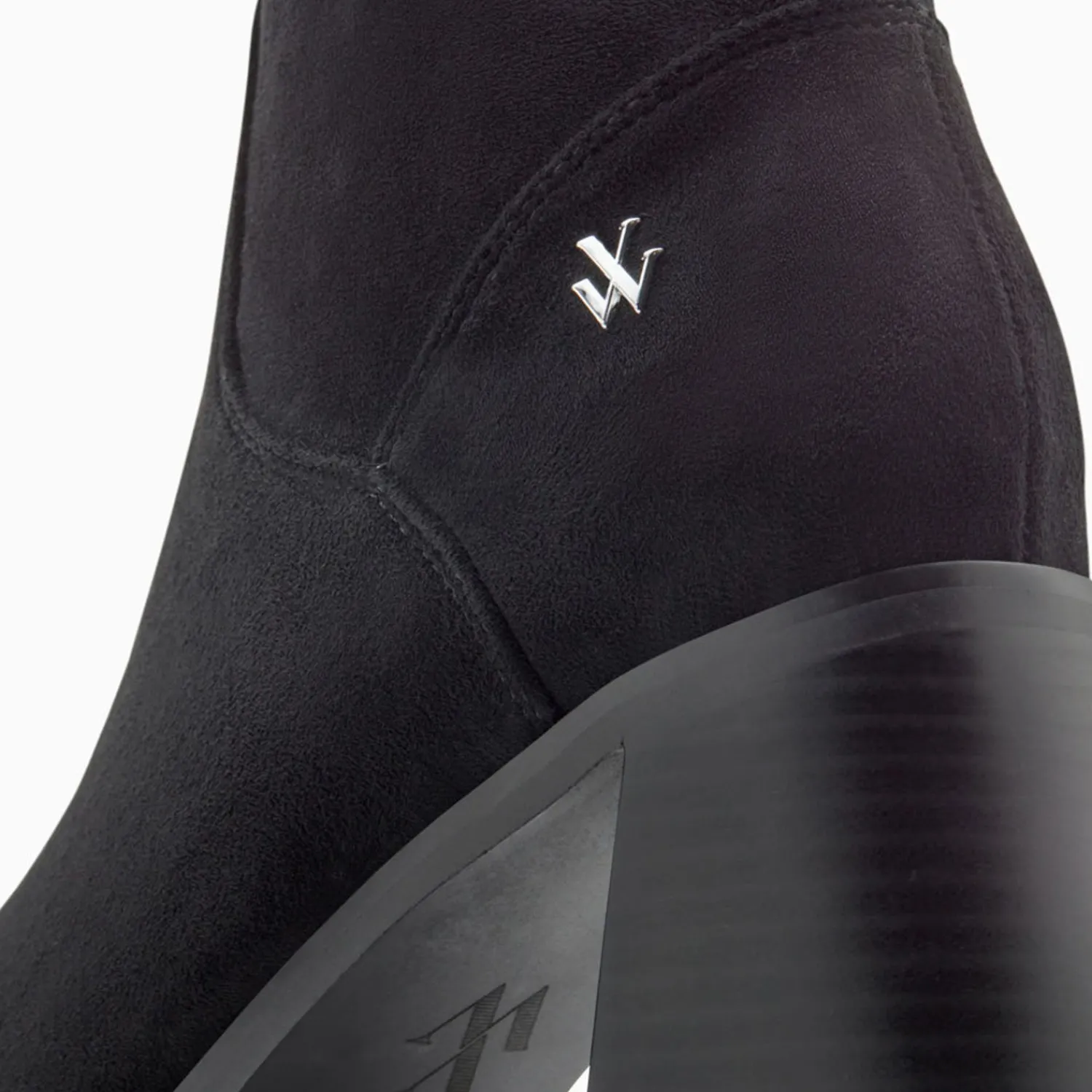 Vanessa Wu Bottines>Bottines Chaussettes Alizee Noires A Talon Trapeze