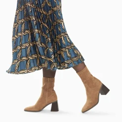 Vanessa Wu Bottines>Bottines Chaussettes Alizee Beiges A Talon Trapeze