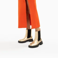 Vanessa Wu Bottines>Bottines Chelsea Phoebe Or A Semelle Oversize