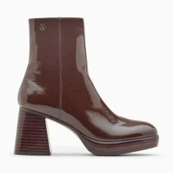Vanessa Wu Bottines>Bottines Marina Marron A Plateforme Et Talon Bois