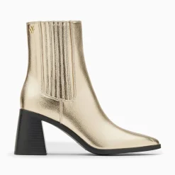 Vanessa Wu Bottines>Bottines Montantes Taylor Or A Talon Trapeze