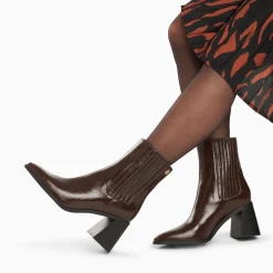 Vanessa Wu Bottines>Bottines Montantes Taylor Marron A Talon Trapeze