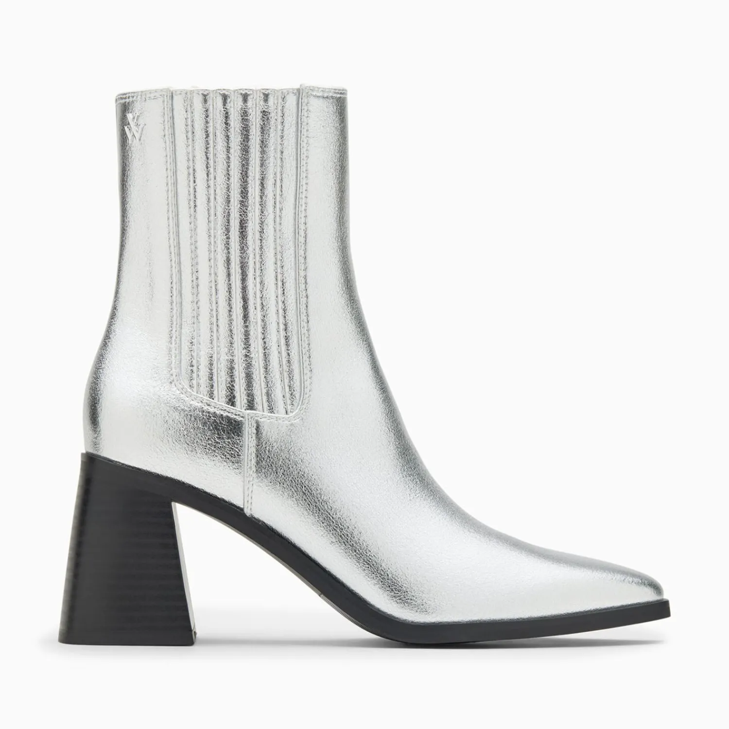 Vanessa Wu Bottines>Bottines Montantes Taylor Argent A Talon Trapeze