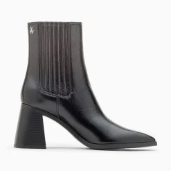 Vanessa Wu Bottines>Bottines Montantes Taylor Noires A Talon Trapeze