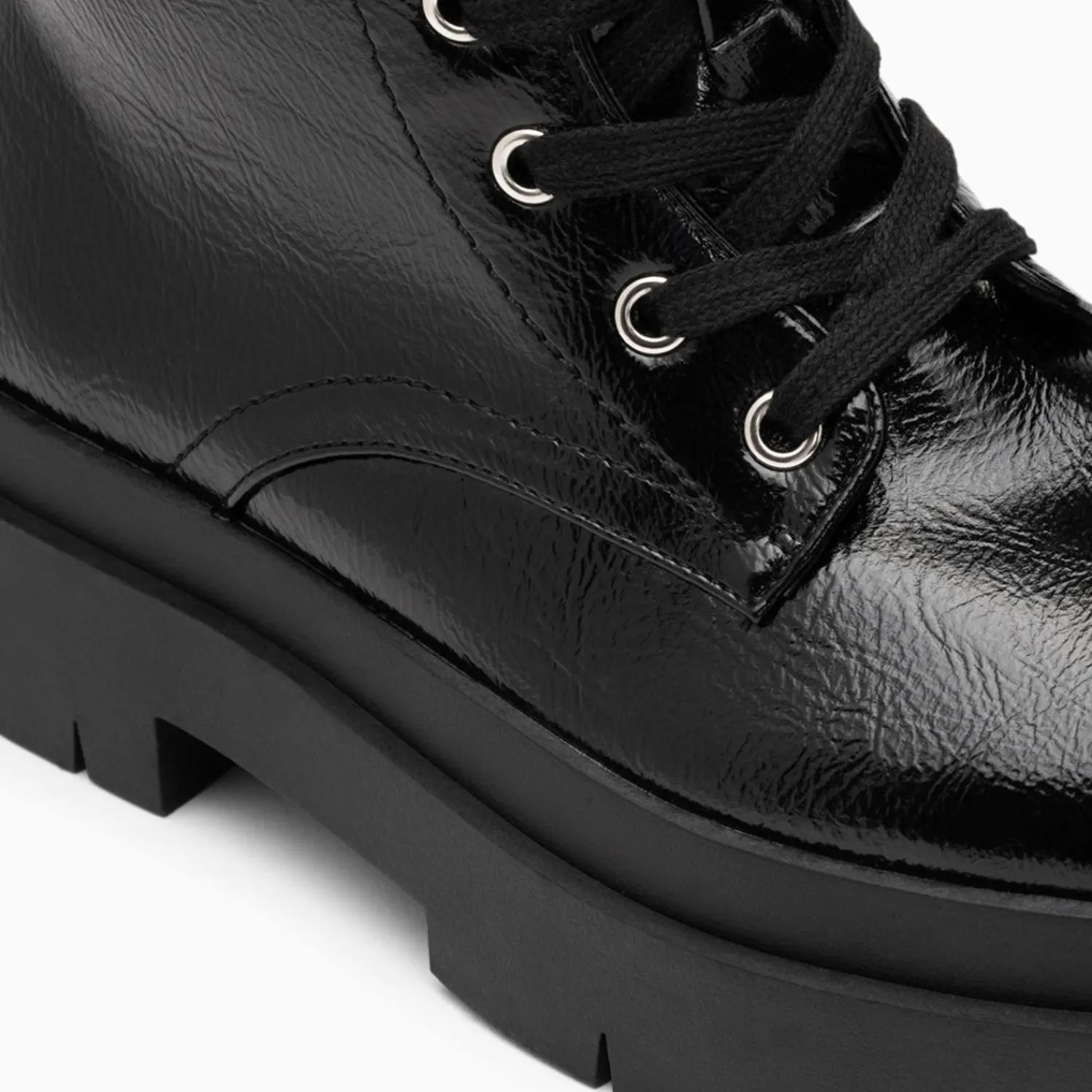 Vanessa Wu Bottines>Bottines Rangers Madison Noires A Plateforme Crantee
