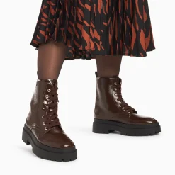 Vanessa Wu Bottines>Bottines Rangers Madison Marron A Plateforme Crantee