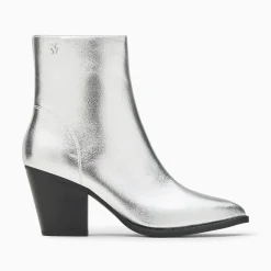 Vanessa Wu Bottines>Bottines Santiags Dina Argent A Talon