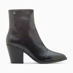 Vanessa Wu Bottines>Bottines Santiags Dina Noir Serpent A Talon