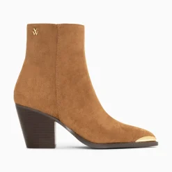 Vanessa Wu Bottines>Bottines Santiags Jenn Camel A Talon