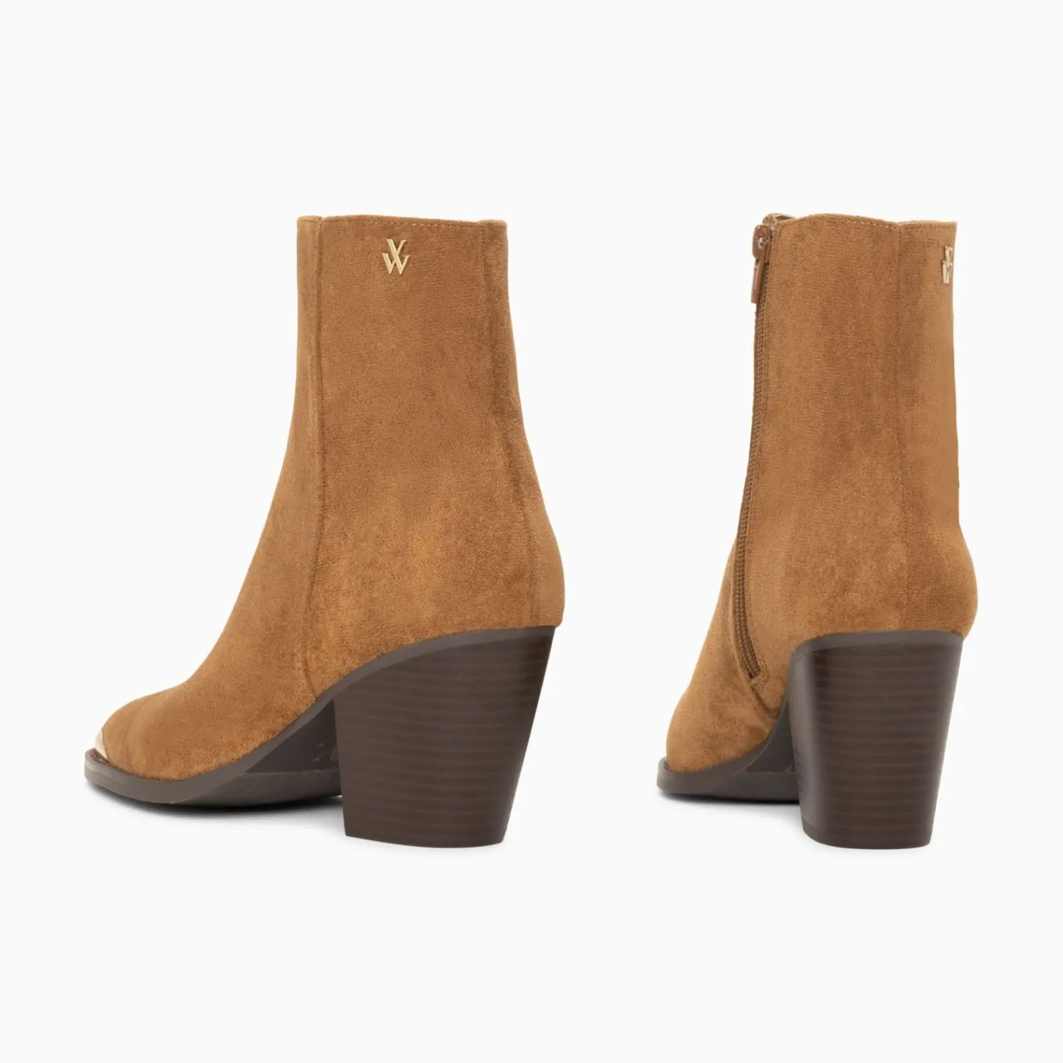 Vanessa Wu Bottines>Bottines Santiags Jenn Camel A Talon