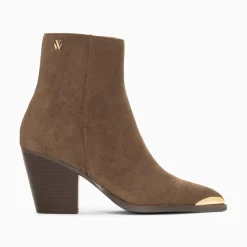 Vanessa Wu Bottines>Bottines Santiags Jenn Taupe A Talon