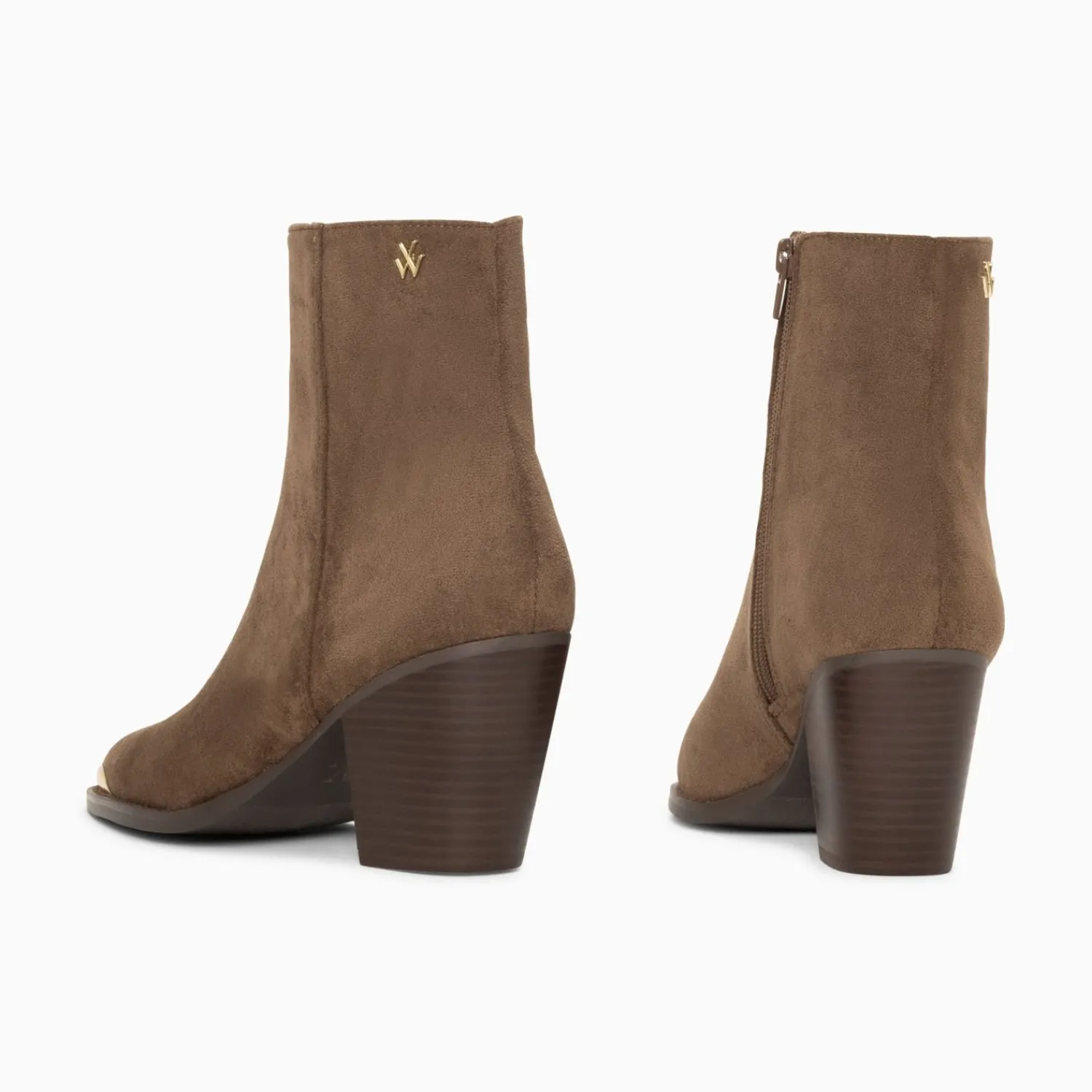 Vanessa Wu Bottines>Bottines Santiags Jenn Taupe A Talon