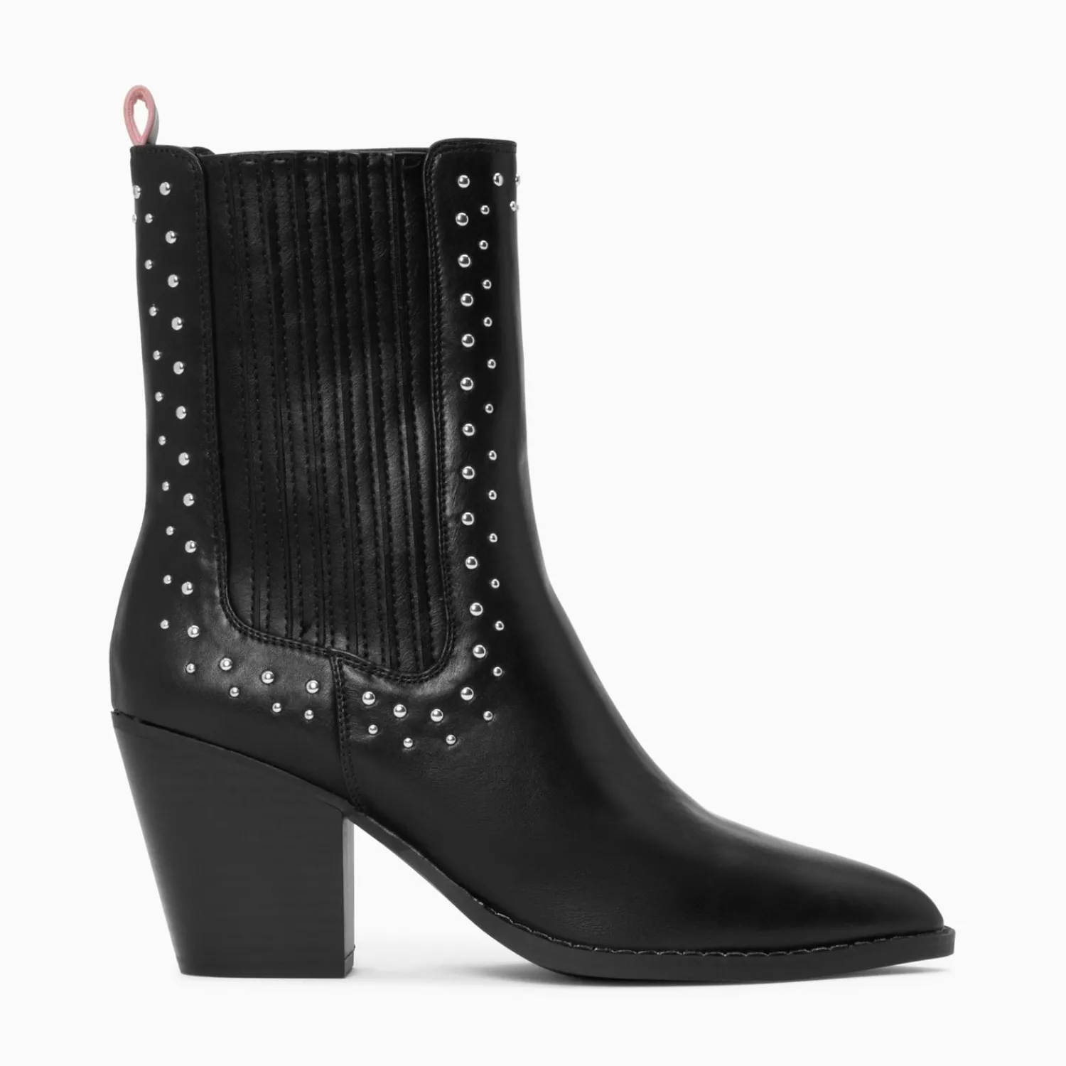 Vanessa Wu Bottines>Bottines Santiags Rivoli Montantes Noires A Clous