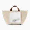 Vanessa Wu Sacs>Cabas Iris Beige A Pochette Argent