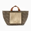 Vanessa Wu Sacs>Cabas Iris Leopard A Pochette Or
