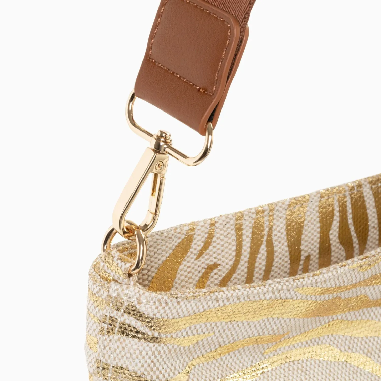 Vanessa Wu Sacs>Cabas Roxanna Or Imprime Zebre A Pochette