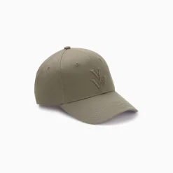 Vanessa Wu Chapeaux>Casquette Clem Kaki A Monogramme Brode