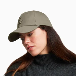Vanessa Wu Chapeaux>Casquette Clem Kaki A Monogramme Brode